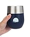MoonSip with Lid [Set of 2] - Vacuum-Insulated Stainless Steel Stemless 12oz Wine Glasses - Unbreakable, Double-Wall Tumblers Insulate Hot and Cold Beverages - Blue Powder Coating
