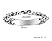 Free Engraving Mens Stainless Steel ID identification Link Bracelet Bangle Polish Finished,8.4 