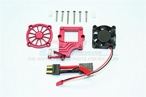 Traxxas TRX-4 Trail Defender Crawler Upgrade Parts Aluminum Motor Cooling Fan With Easy Switch - 1 Set Red