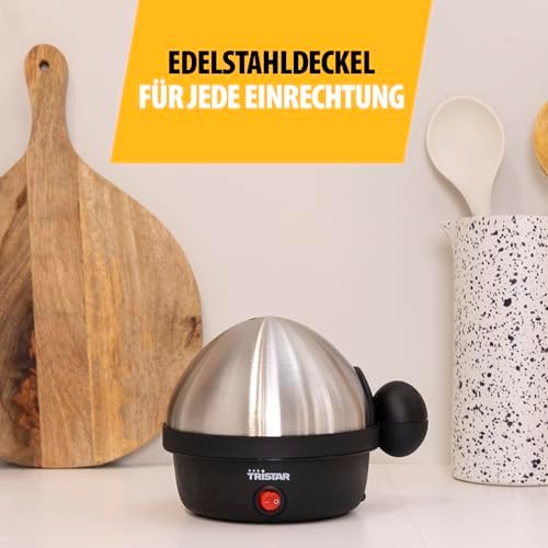 EK-3076 Eierkocher – Für 7 Eier, edelstahl-schwarz