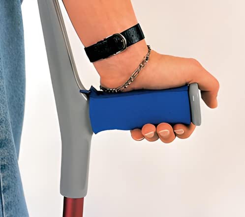Lifeswonderful - Pair of Blue Padded Neoprene Crutch Handle Grip Covers for Comfort