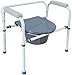 Medokare Bedside Commode Chair - Heavy-Duty Steel Commode Seat, Bedside Potty Chair for Adults, Medical Handicap Toilet Seat with Handles and Bucket