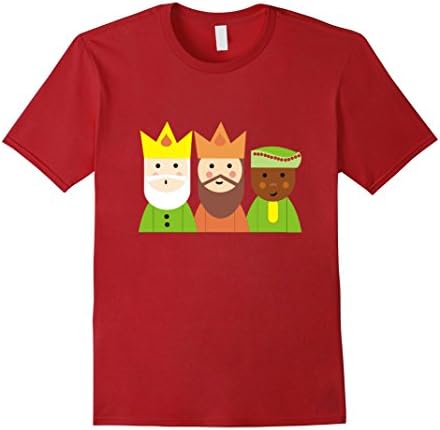 Mens Three Wise Men t-shirt Visited Jesus Christian Tradition Medium Cranberry