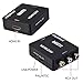 Zepthus HDMI to rca Converter Mini 1080P HDMI to AV Converter 3RCA CVBS Composite Video Audio HDMI 2 AV Converter with USB Charger cable for TV PS3 VHS VCR DVD-(HDMI to AV-Black)