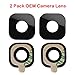 Afeax Compatible with Samsung Back Rear Camera Glass Lens Replacement for Samsung Galaxy S6 G920 / S6 Edge G925 Blue or Black+ Adhesive Tape 2 Pack