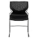 Flash Furniture HERCULES Series 661 lb. Capacity Black Full Back Stack Chair with Black Powder Coated Frame
