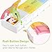 Weekly Pill Organizer, Push Button Pill Box, Portable Travel Prescription & Medication Pill Case with Unique Spring Assisted Open Design and Large Compartments to Hold Vitamins, Cod Liver Oil, Supplem
