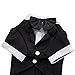 Kuoser Dog Tuxedo,Dog Wedding Suit with Bow Tie Formal Dogs Tux Pet Wedding Party Birthday Costume,Doggy Valentines Christmas Halloween Graduation Outfit Cosplay for Small Medium Large Dogs,Black L