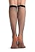 Lisskiss Women's Opaque Designer Fishnet Knee-High Socks
