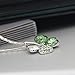 FANSING Gifts for Women Heart Crystal Necklace Four Leaf Clover Pendant Necklace Mom Gifts from Daughter Birthday Gifts