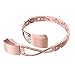 Wearlizer Compatible for with Fitbit Alta Bands Small Silver Rose Gold Fitbit Alta hr Women Metal Replacement Bands Accessories Straps Bracelet Bangle Wrist Bands Pink Gold