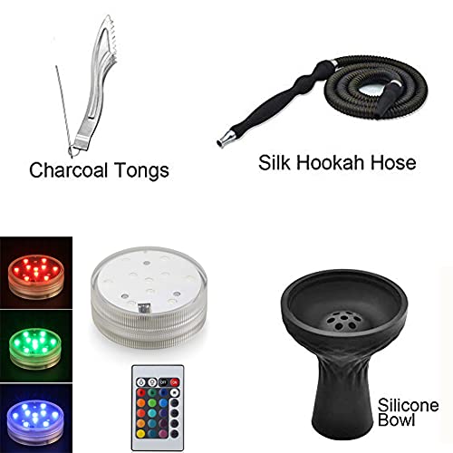 Acrylic Hookah Set with Everything, Micro Bubble Sheesha Hookah Led