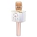 VERKB Wireless Karaoke Microphone Q5 Portable Bluetooth Speaker Home KTV Party Machine iOS & Android for Singing & Recording (Rose Golden)