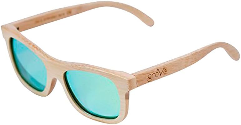 Grove Eyewear 100% Bamboo Sunglasses, 400 HD Polarized Lens, They Float!