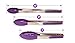 Prepology 9, 12, 16-Inch Non-Stick Stainless Steel Kitchen Tongs with Silicone Tips and Locking Feature, Purple