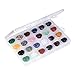 Assorted Gemstone 25mm Mini Puffy Heart Healing Crystal Pocket Stone Rock Collection Box (Pack of 24)