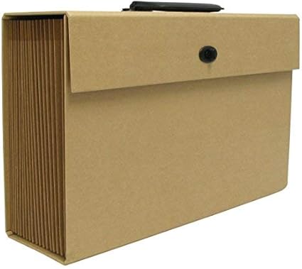 Caja de archivo desplegable de papel kraft: Amazon.es: Oficina y papelería