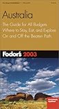 Front cover for the book Fodor's Australia 2003 by Fodor's
