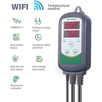 Inkbird ITC-1000(12V) Digital Temperature Controller – For Space Heater, Fan, Freezer, Breeding, Greenhouse – 12V