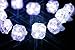 Midafon White LED Rings - 24 Pack Light Up Flashing Plastic Diamond Kids Play Rings