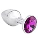 AKStore Small Super Quality Deluxe Steel Fetish Plug Anal Butt Jewelry for Fetish Kinky Sex Love Games Personal Sex Massager Good Valentine 'S / Birthday Gift (Purple)