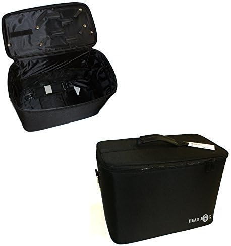 Head JogLarge Black Beauty Hairdressing Equipment Bag for Hair & Barber Storage for Travel Or Salon Use. Hairdressing Kit Bag with Straps & Storage Pouch for Scissors, Brush & Accessories (Large)