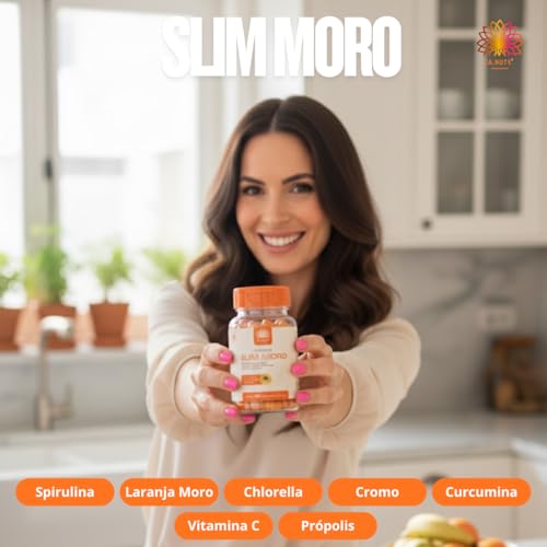 Slim Moro Cápsulas Ca.nuts | 60 Cápsulas | Extrato de Laranja Moro + Spirulina + Chlorella + Cromo + Curcumina + Própolis + Vitamina C (1 Pote)