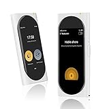 Langogo Genesis 글로벌 모바일 핫스팟이 포함 된 포켓 AI 번역기, 100 개 이상의 언어 인스턴트 양방향 음성 번역기 장치 및 전사 레코더, 통합 eSIM, 3.1 인치 Retina 디스플레이, 흰색