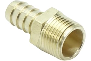 CDQBWKJGFJ 5 Pcs Brass Hose Barb Fittings 1/2" Barb to 1/2 NPT Male Pipe Adapter