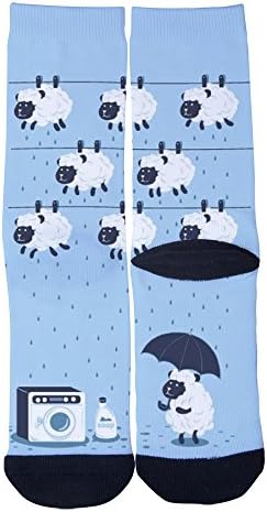 VarClouds Men's Women's Custom Tan Sheep Creative Casual Fashion Crew Socks Black