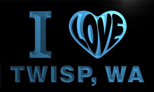 v68547-b I Love TWISP, WA WASHINGTON City Limit Neon Light Sign