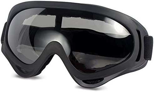 Ski Goggles UV Protection Adjustable Portable Motorcycle Bicycle Goggles Dustproof Scratch, Outdoor Riding Glasses (Grey)