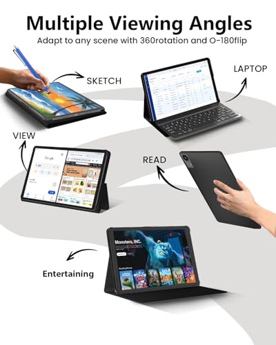 11-inch Android 16 Tablet, 32GB RAM + 128GB ROM (1TB Expand), T7280 Octa-Core 2.2GHz Processor, 90Hz FHD+ IPS Display, 8000mAh Battery, Gemini AI, Face ID, Dual Speakers, Fast Charging (Black)