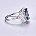 Merthus 925 Sterling Silver Created Mystic Rainbow Topaz Halo Engagement Ring for Women