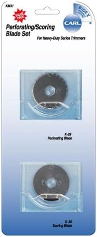 Carl Manufacturing 14031 Replacement Blades Perf/Scoring Set 2/PK Silver