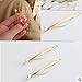 Zittop Elroy Ramsden 6pcs Minimalism Pearl Rugby Triangle Gold Geometry Hair Clips, Hairpin Fixture Accessories for Girls and Women