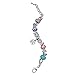 MANBARA Family Heart Dangle Bead Women's Bangle Bracelets