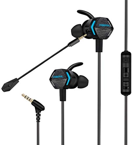 ThreeCat Bass Stereo Gaming Earbuds Earphones with Detachable Mic for Xbox One Controller, PS4, Nintendo Switch, PC, Noise Cancelling 4D Vibration Earbud in-Ear Headphones (MG-2)