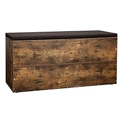 VASAGLE Shoe Bench with Cushion, Storage Bench with