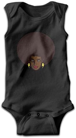 African Cool Women With Thunder Earing Baby Boys' Summer Bodysuits Sleeveless Playsuit 18 Months