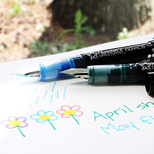 Thornton's Office Supplies Disposable Fountain Pens Pack of 12 Medium