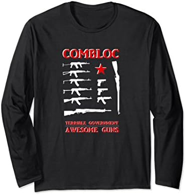 Unisex ComBloc Guns Long Sleeve T-Shirt Mosin Nagant AK47 SKS VZ-58 2XL Black