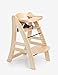 Sepnine Height Adjustable Wooden Highchair Baby High Chair with Padded Cushion 6511 (Natural)