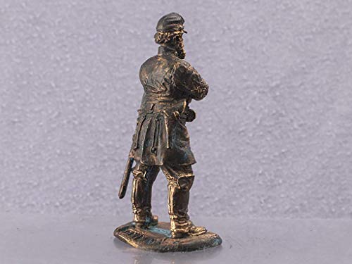 Jackson "Stonewall" Confederate General Civil War in 1865 in the United States. 54mm collectible statue. Copper figur sculpture Gift for man