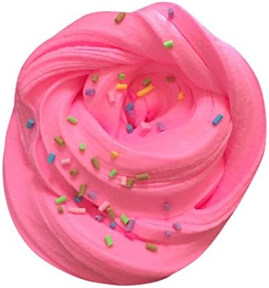Hot Sale Slime Toys! BAESKI Fluffy Floam Slime Scented Stress Relief No Borax Kids Toy Sludge Toy (pink B)