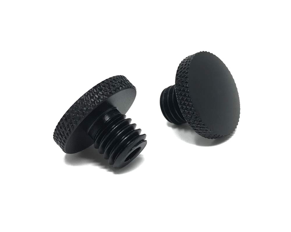 Motobike Mirror Blanking Plugs (8mm: 1 x clockwise 1 x anticlockwise) Billet Aluminium