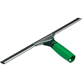 UNGER 79000 ErgoTec Window Squeegee 35cm - Rubber Squeegee Blade, Stainless Steel Channel &amp; Rubber Grip Handle - Window Cleaning Equipment