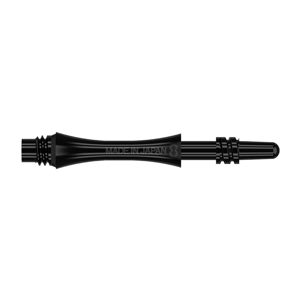 8 Flight Black Spin Shafts Moulded Flight System-Medium 33mm