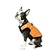 Gooby Fashion Quilted Bomber Dog Vest with Stretchable Chest, Orange, Medium