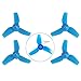 Crazepony 8pcs 7x16mm Brushed Motors 17500KV 716 Coreless 1mm Shaft w/ 8pcs 3-Blade 31mm Propellers 1mm Hole Blue Props for Tiny Whoop Micro FPV Drone